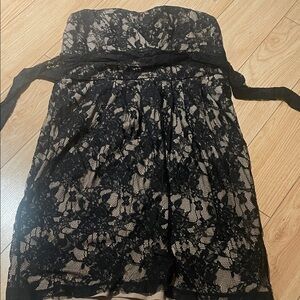 Kismet Black Lace Strapless Dress